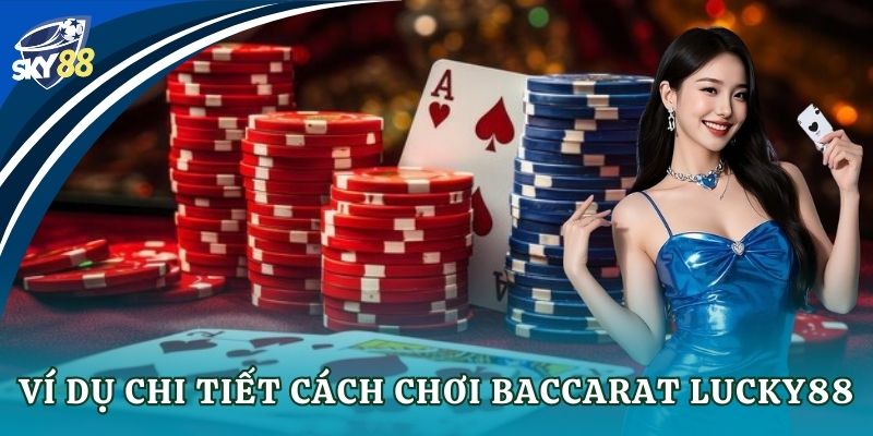 Ví dụ chi tiết cách chơi Baccarat Lucky88